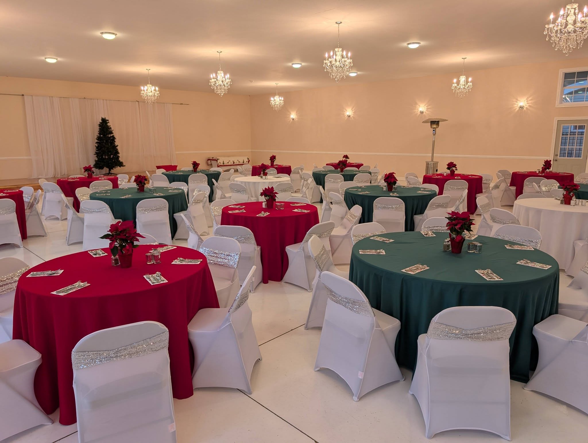 Indoor wedding reception space